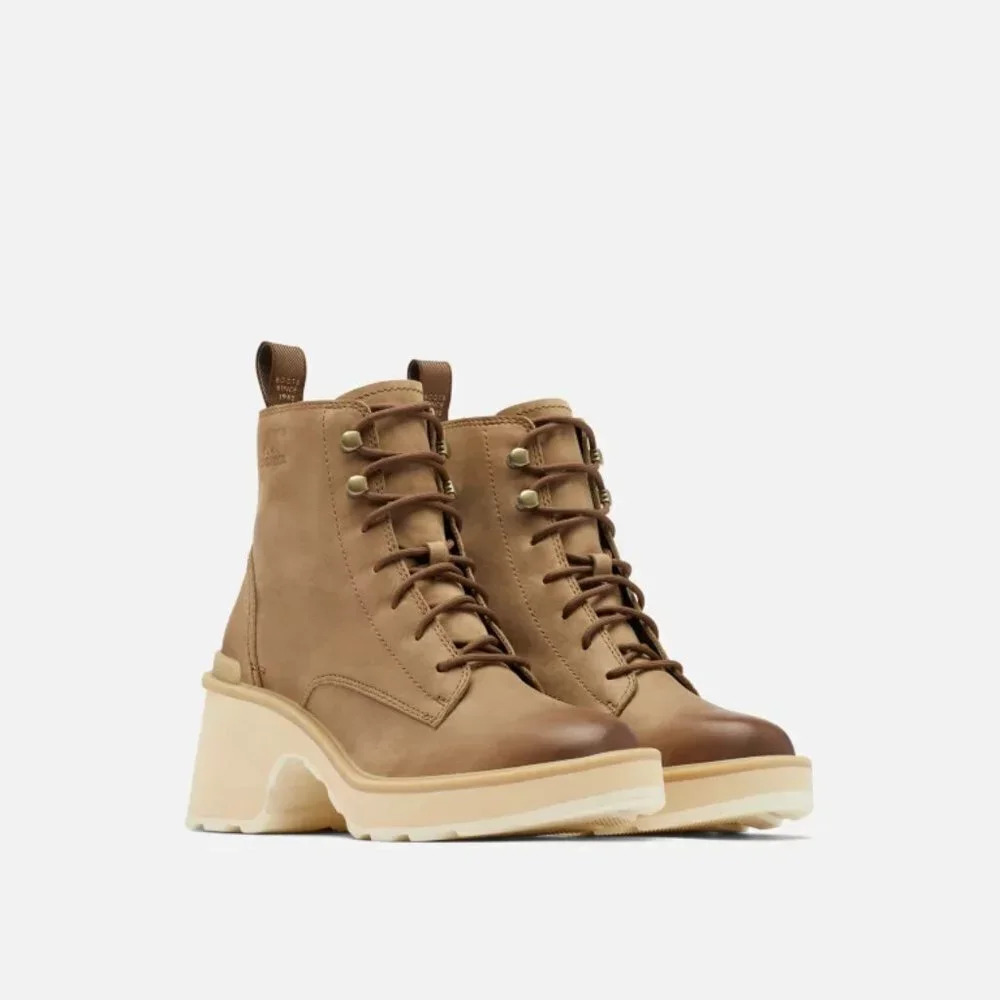 Sorel Women's Hi-Line Heel Lace Boot In Umber Ceramic. Sz: 8